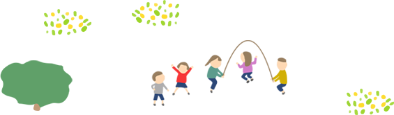 縄跳びで遊ぶ人のイラスト